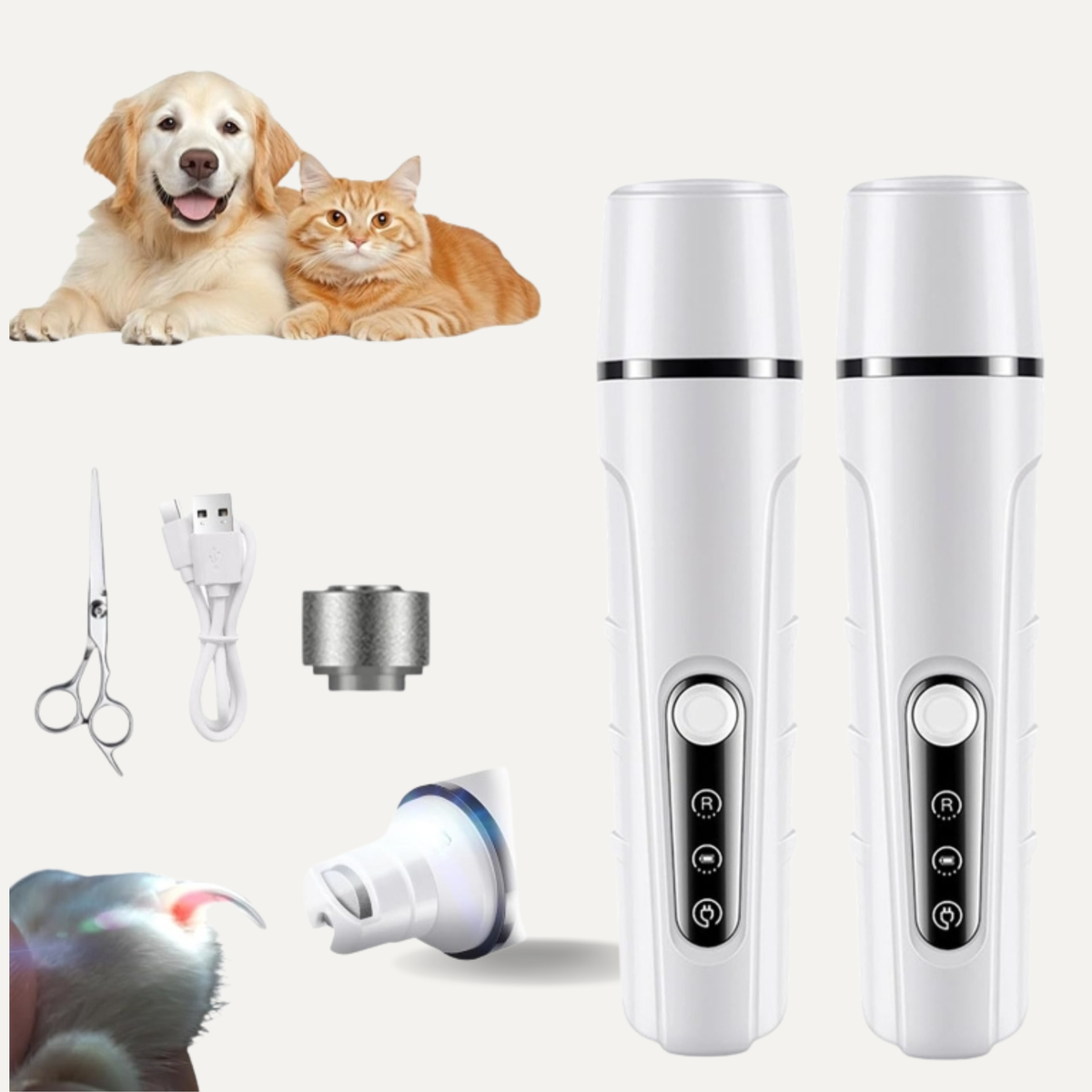 Rechargeable LED Pet Nail Grinder